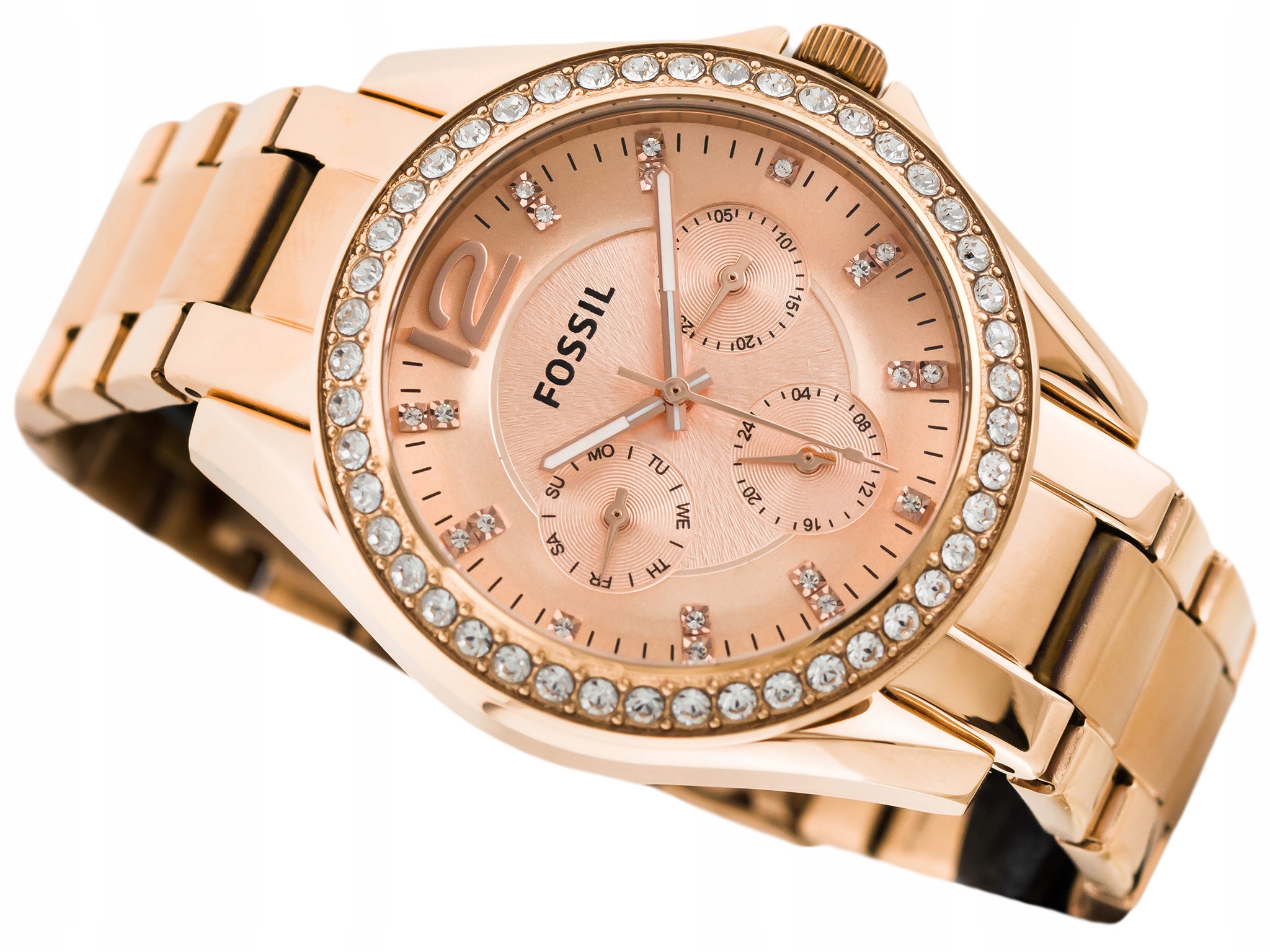 Dámské Hodinky Fossil ES2811 Riley Křišťály Datum