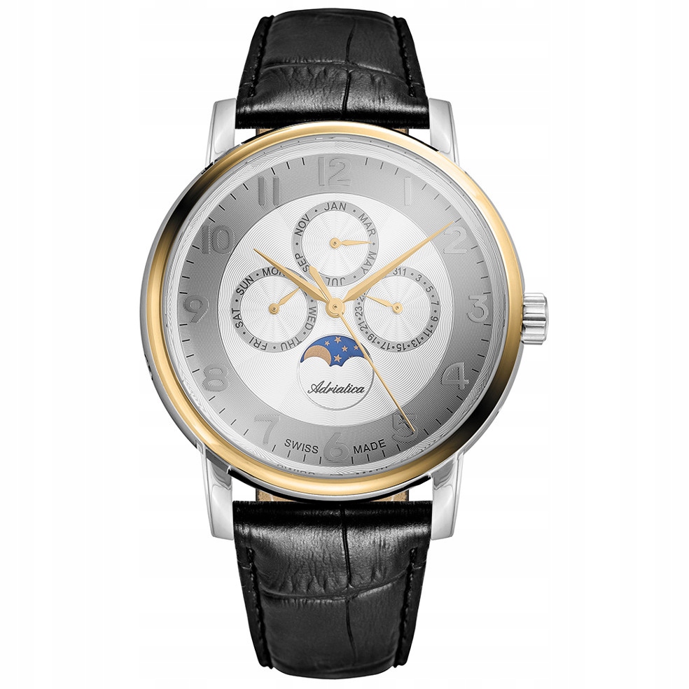 Pánské Hodinky Adriatica A8274.2223QF s černým řemínkem