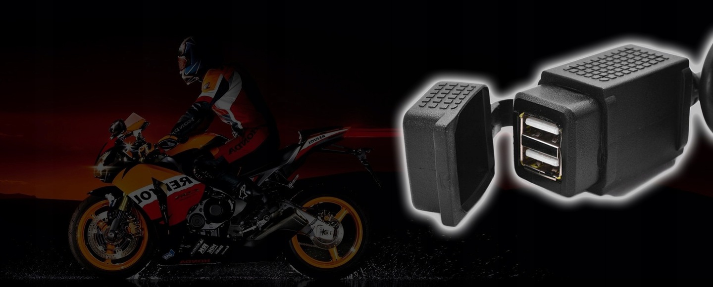 LADOWARKA ZASILACZ MOTOCYKL SKUTER 2X USB 5V 2 1A Manufacturer catalog number HBX5
