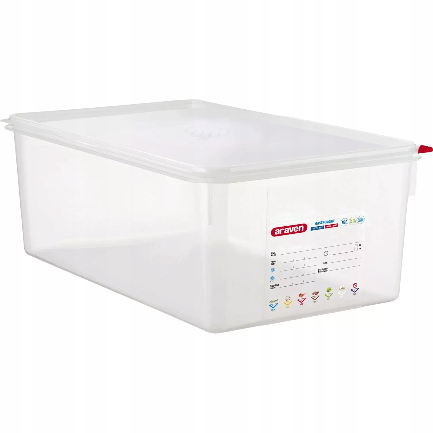 Araven Gastronádoba s víkem Gn 1/1, Pp, hloubka: 200 mm, objem: 27,5 L, her