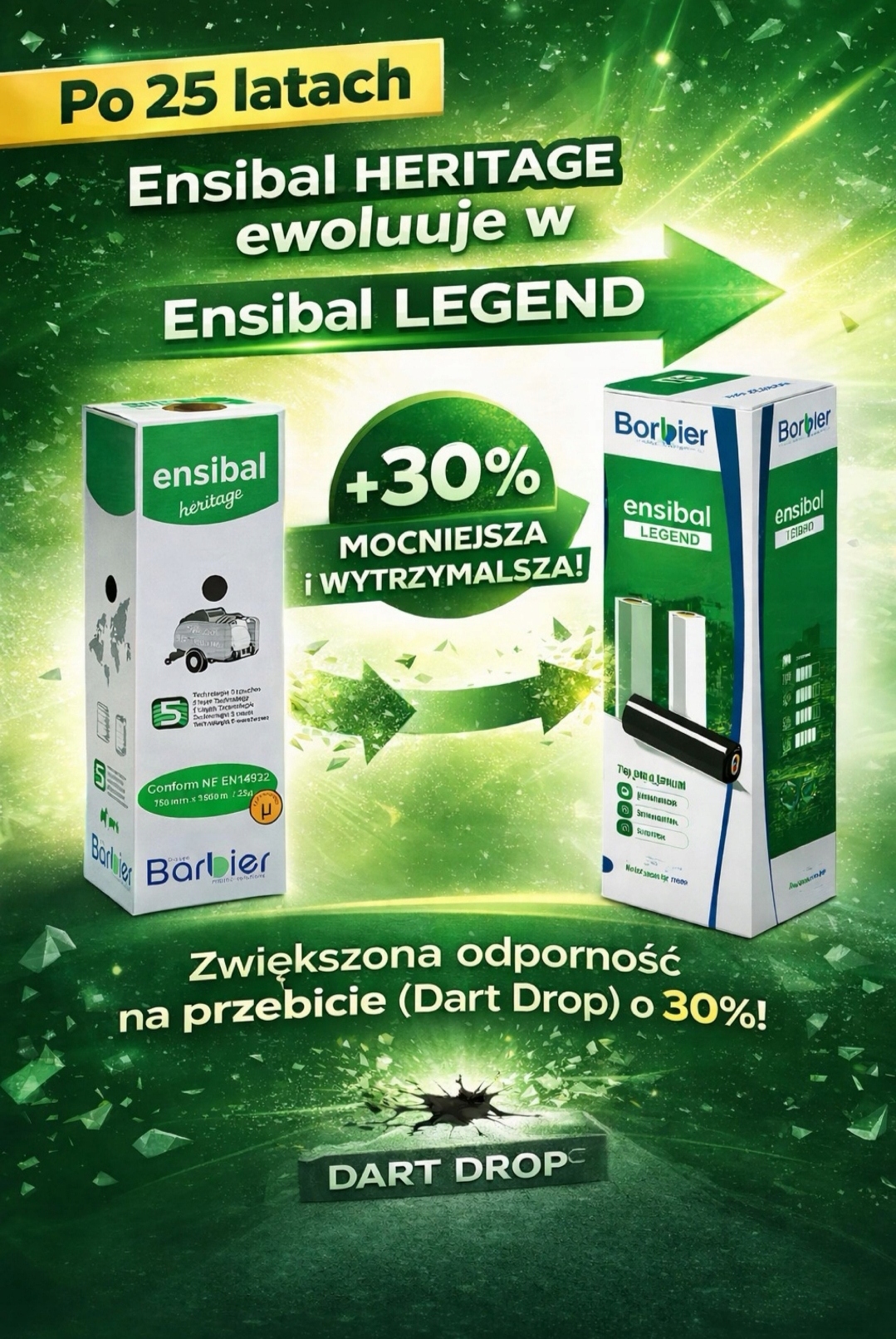 Folia ENSIBAL do sianokiszonki biała 750mm 1500 metrów oryginał