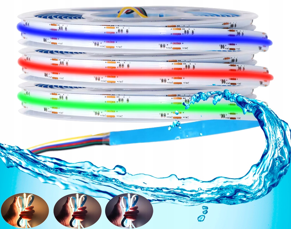 Led páska Cob 24V 20w/m IP67 Neon Rgbcct linka termococon voděodolná 5MB