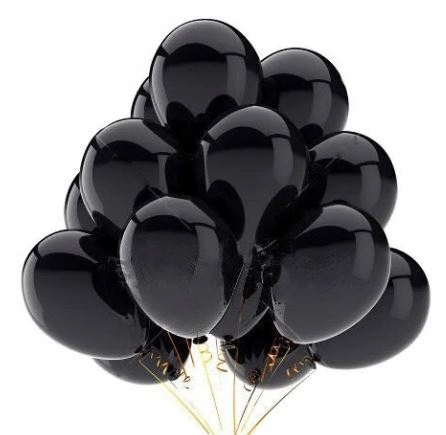 Balony CZARNE metalizowane profesjonalne URODZINOWE PARTY dekoracja 100 szt