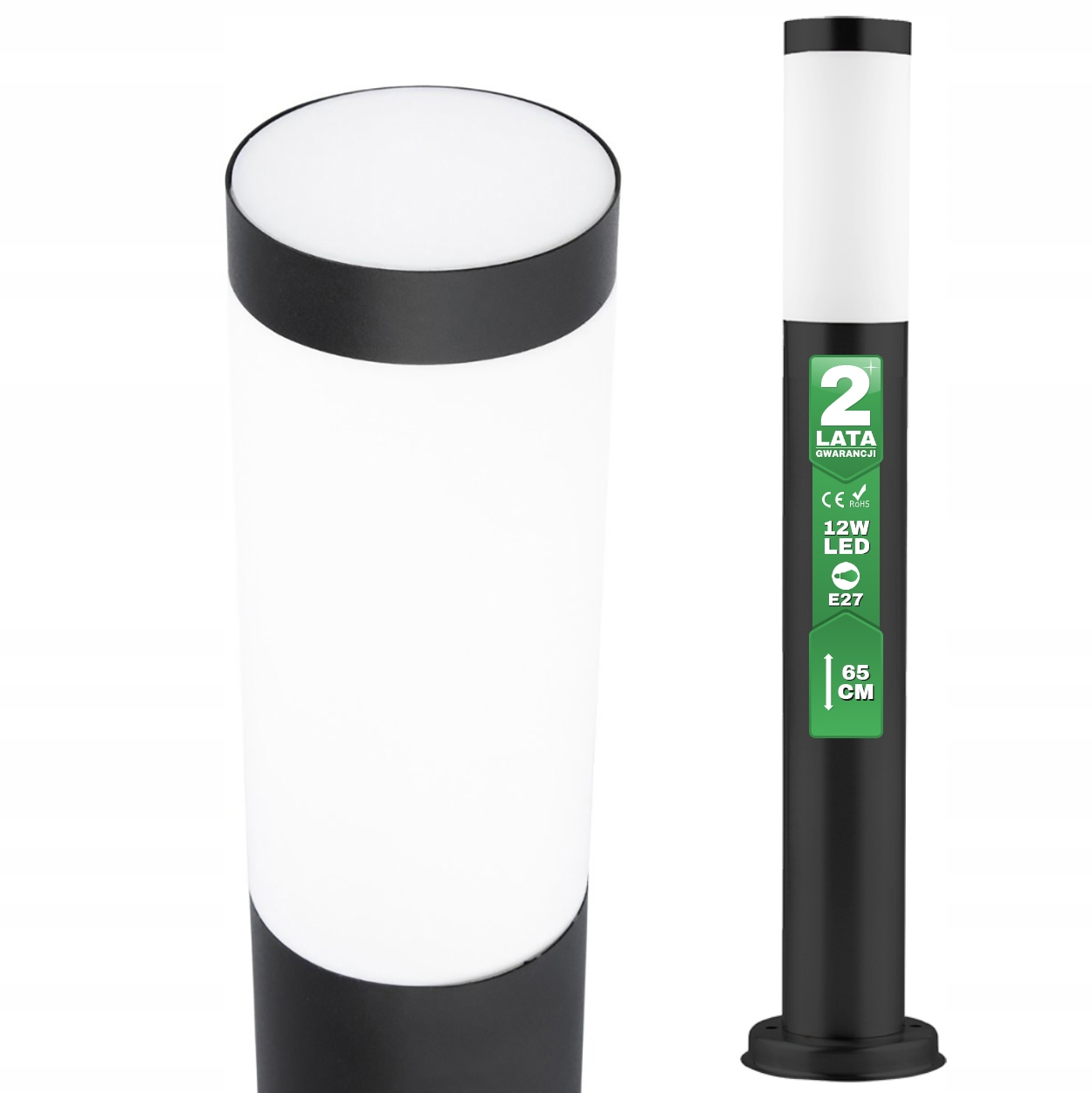 

Lampa Ogrodowa Stojąca Zewnętrzna E27 Słupek 65cm