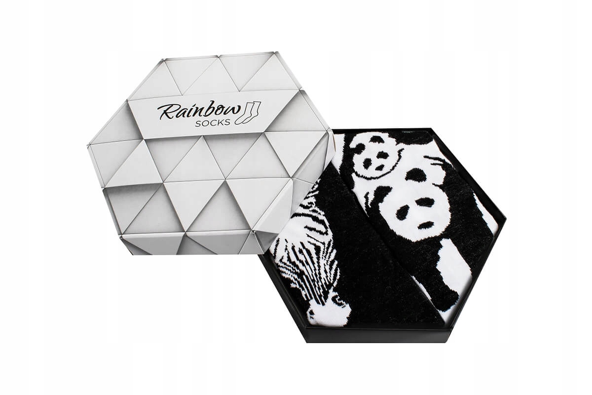 

Skarpetki Pudełko Prezent: Panda i Zebra