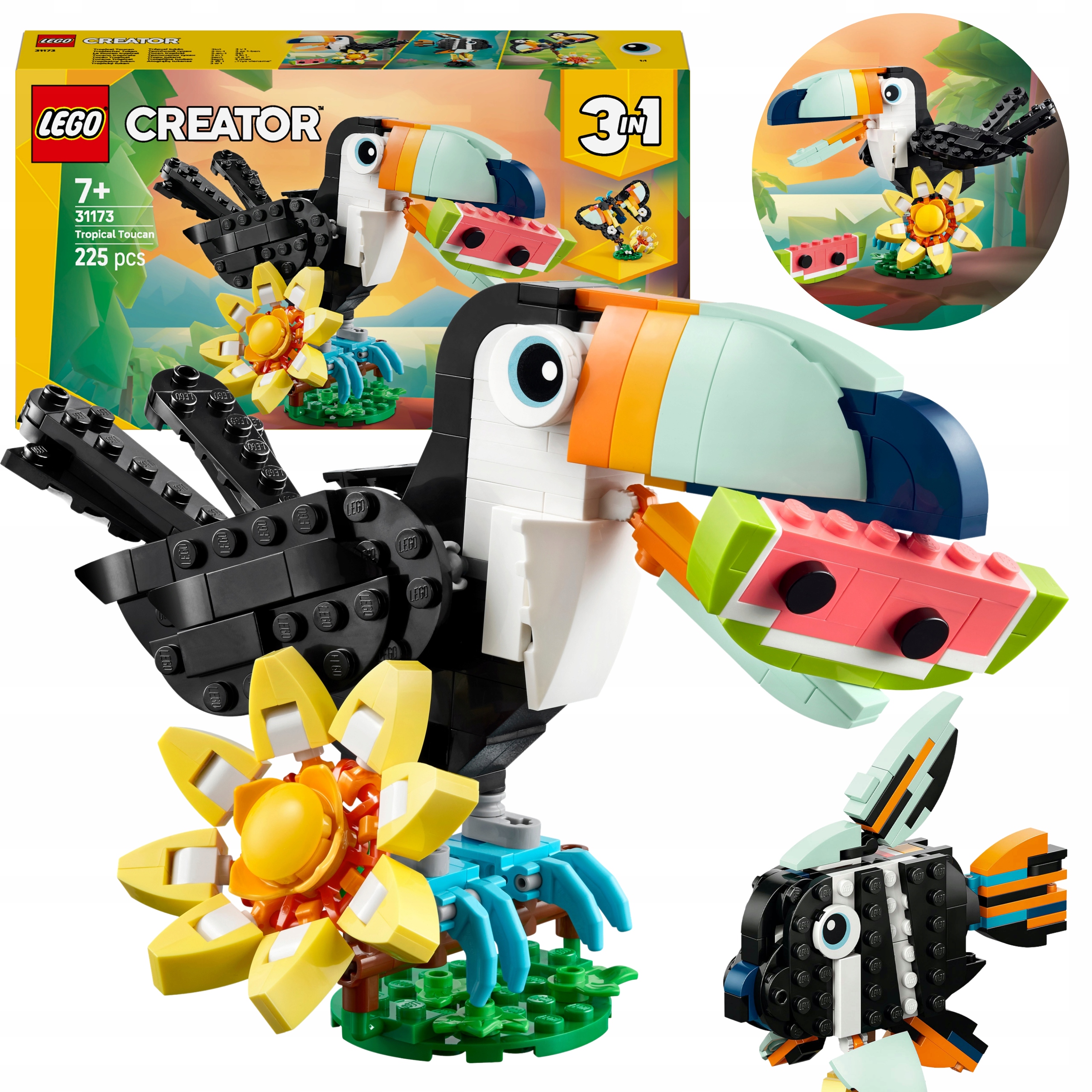 Lego Creator 3 W 1 Dziekie Zwierzęta Zestaw Klocków Premium XXL