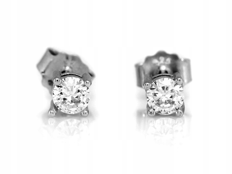 Stříbrné náušnice 925 zirkon ve stříbrném rámečku u ucha s módními šroubky