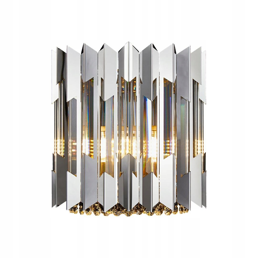 Nástenné svietidlo Ritz Strieborné sklenené kryštály 2xE14 Nástenná lampa do izby Dom