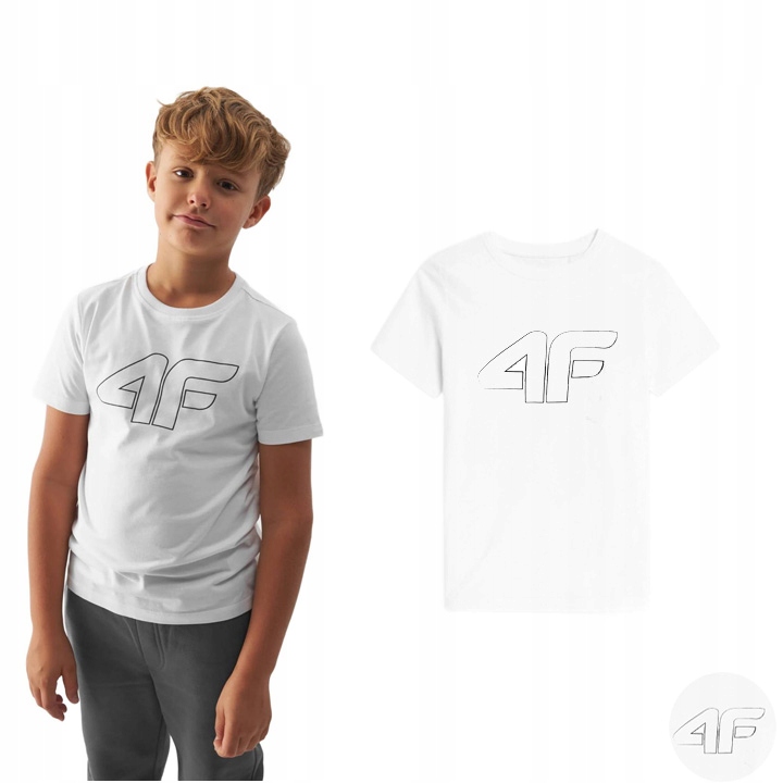 KOSZULKA CHŁOPIĘCA 4F T-SHIRT BAWEŁNA WF 146