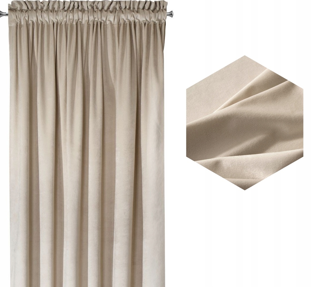 

Gotowe Zasłony Welurowe Velvet 140x270 Na Taśmie