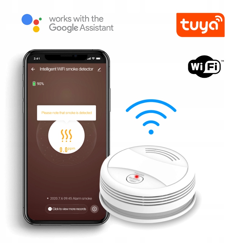 Inteligentny Detektor Czujnik Dymu Alarm WiFi Tuya Rodzaj czujnika dymu