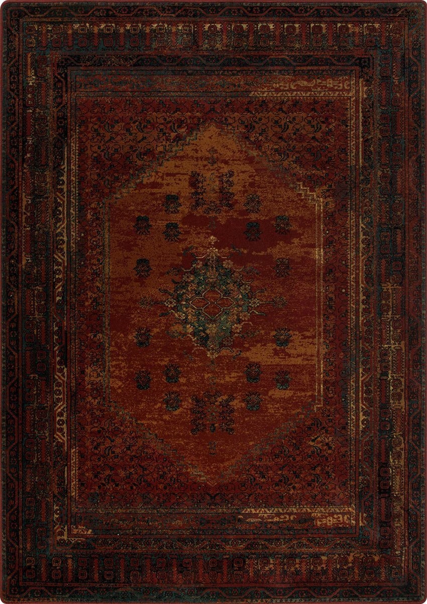 Dywan Wełniany Klasyczny Dywilan Omega Mistik Red Przecierany 200x300 cm
