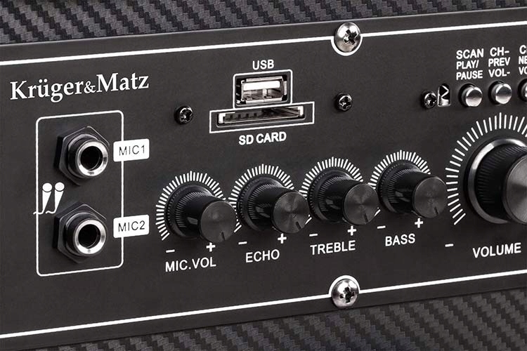 Kolumny estradowe Bluetooth USB Mikrofon Karaoke Kod producenta KM0546