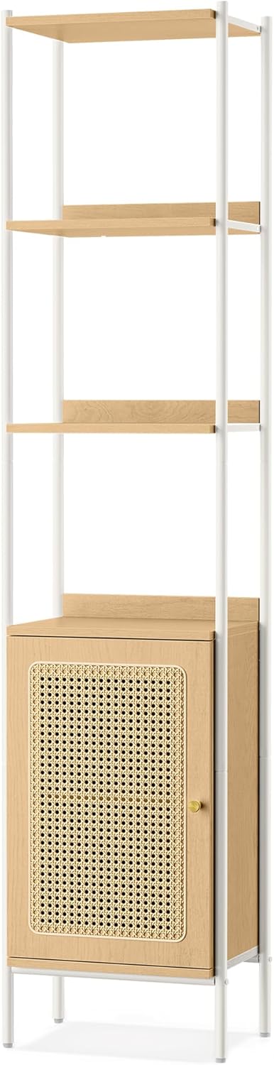 Regál Vasagle Songmics 40×174,7×30 cm – moderný, bielo-dubový