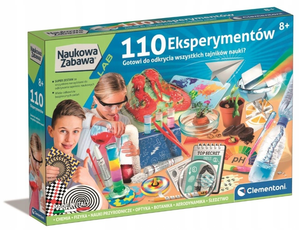 

110 Eksperymentów Naukowa Zabawa Clementoni Edu 8+
