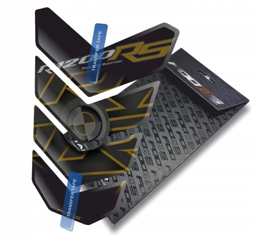 Tank-pad od firmy Fooqs pro Bmw R 1200 Rs R1200 1200RS Černý Zlatý