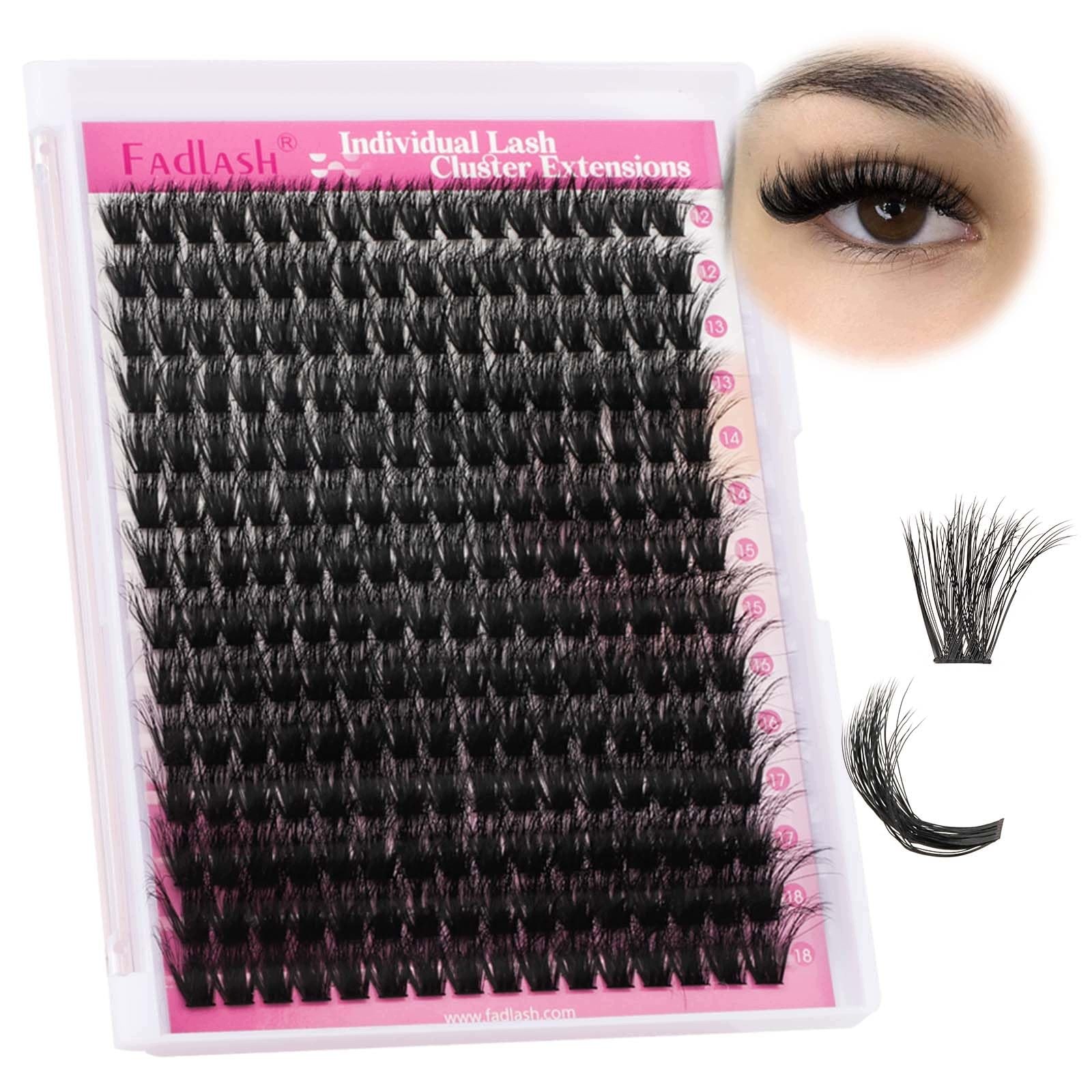 Pupínky umělých řas 3D D Curl 12 18 Mm černé 1 kus 07D1218 Fadlash