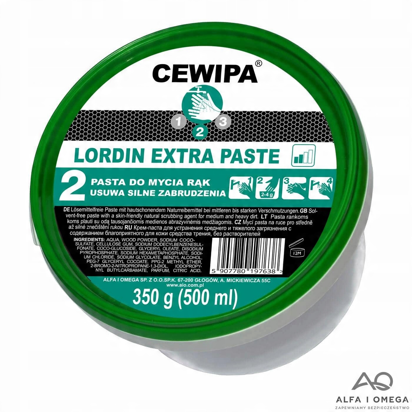 

Pasta do mycia rąk Cewipa Lordin Extra Paste 350 g