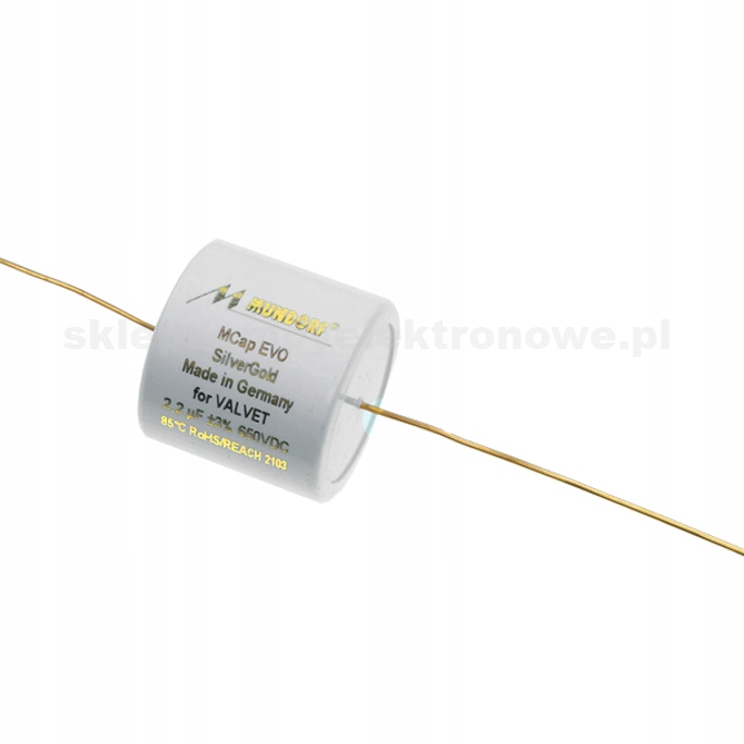Kondenzátor Mcap Evo SilverGold 2.2uF 2,2uF 650V Mundorf