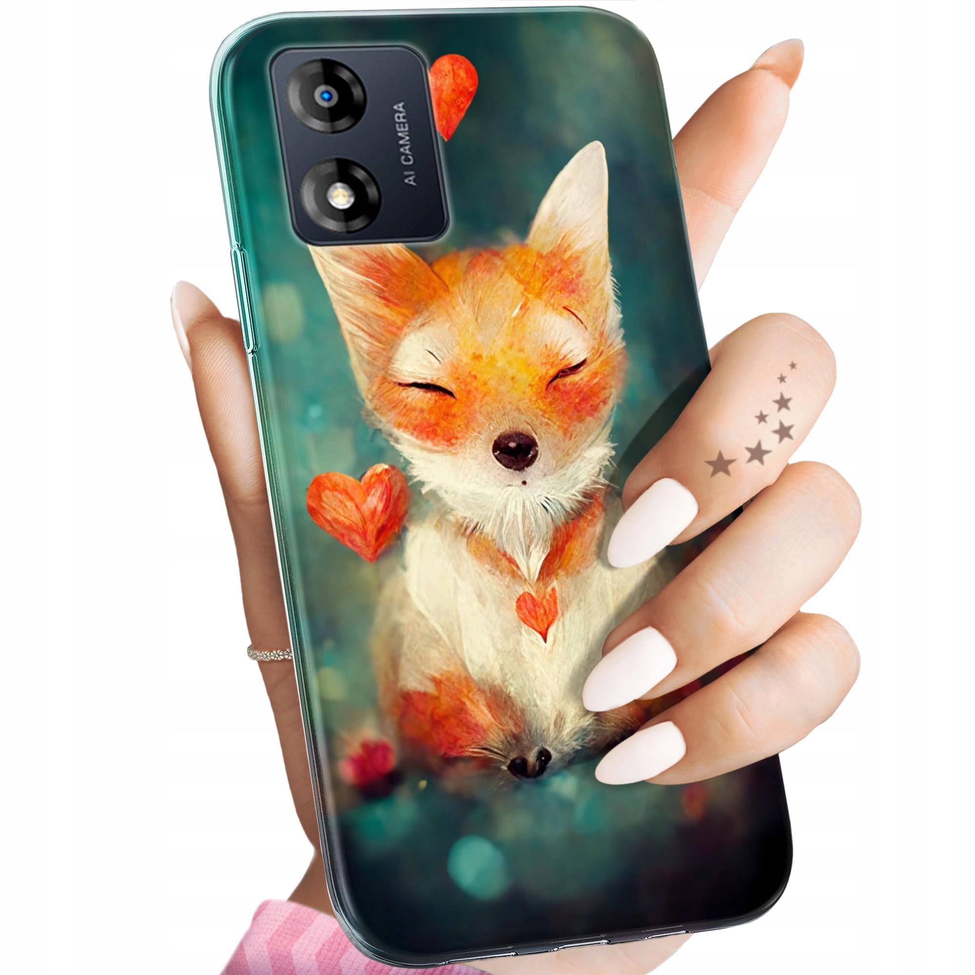 Etui Do Motorola Moto E13 Liski Lisy Fox Obudowa Pokrowiec Case
