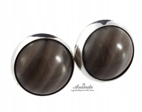 Pruhovaný Křemík Stříbro Krásné Náušnice