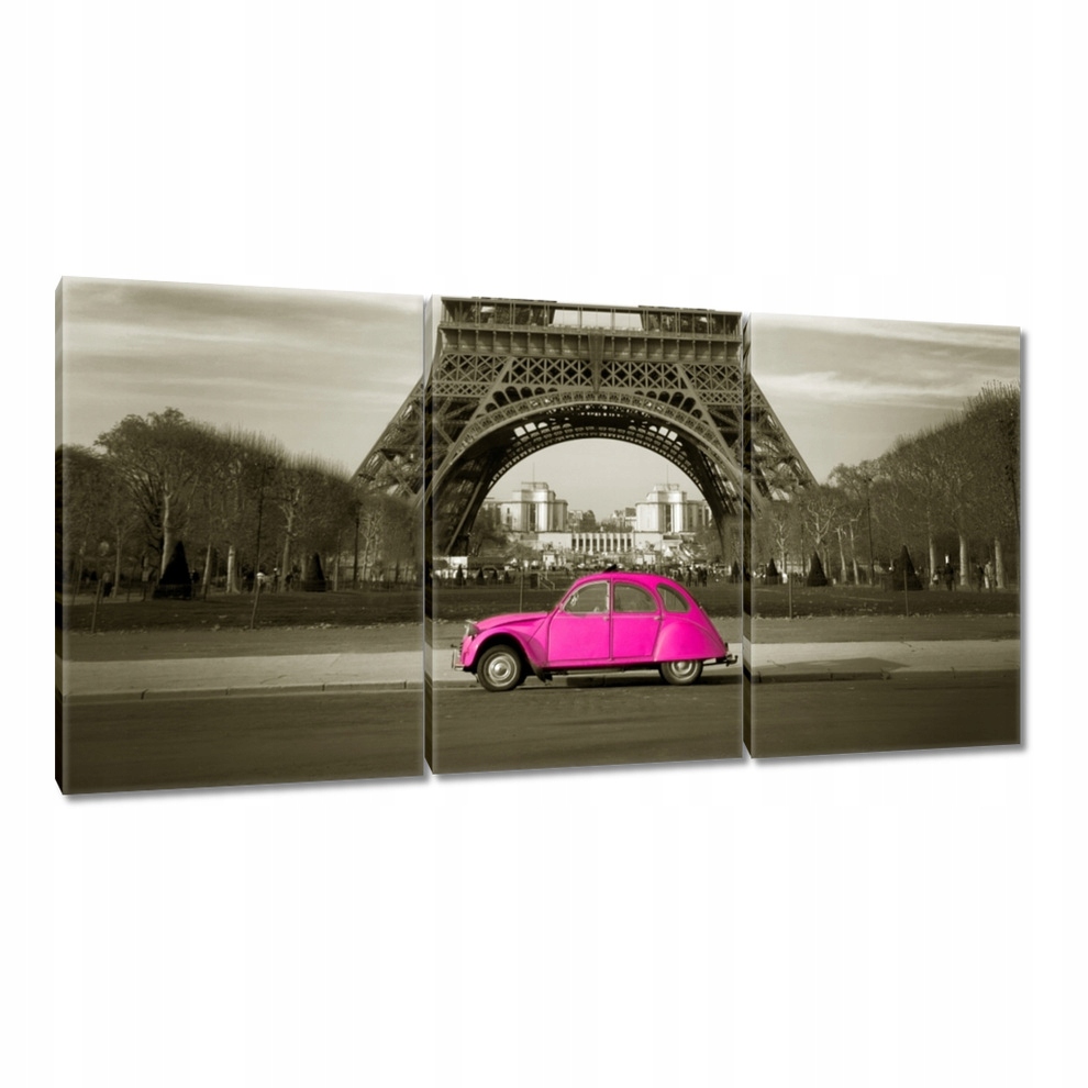 

Obrazy 120x60 Różowy Citroen w Paryżu