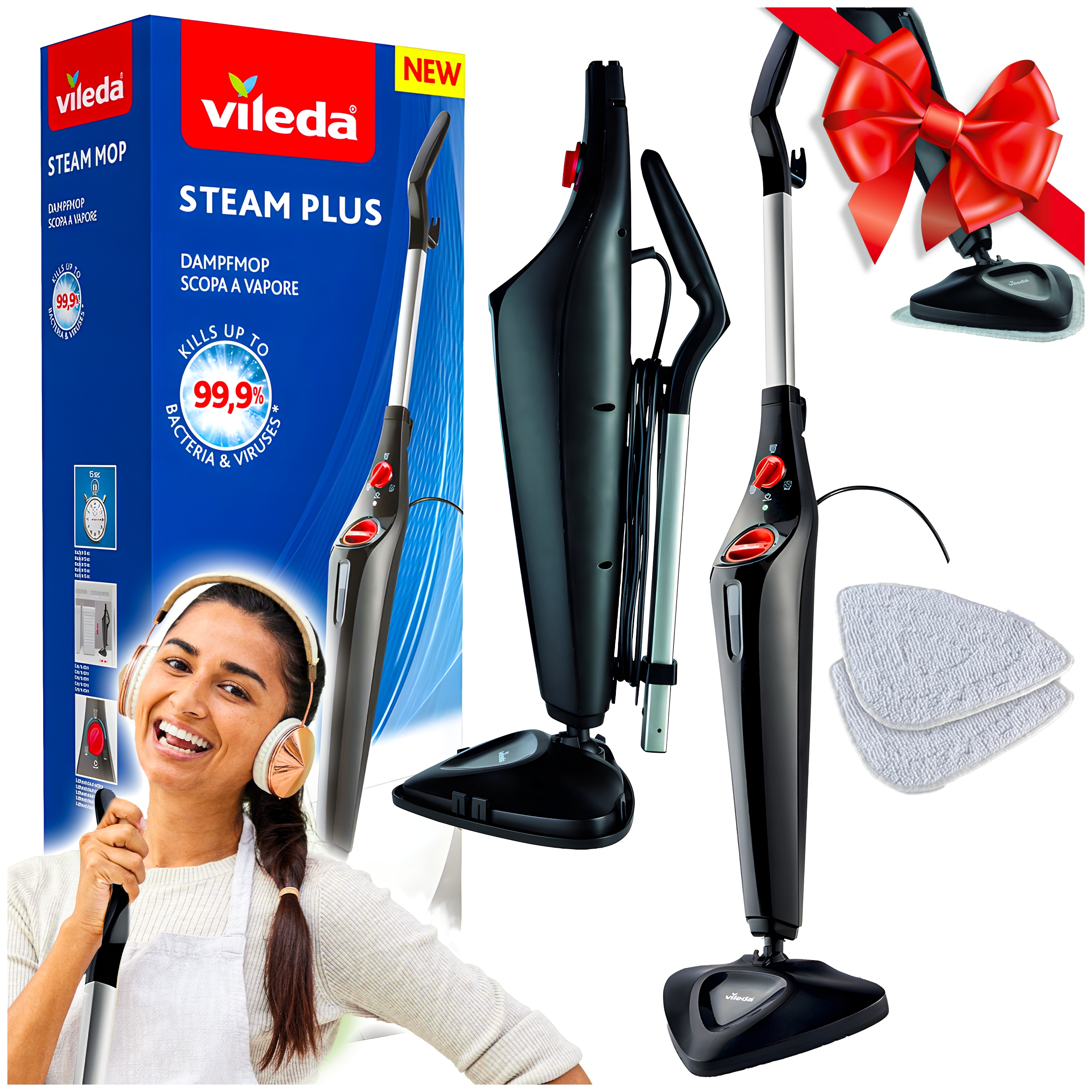 Mop Vileda mop parowy vileda steam plus elektryczny nakładki vilenda