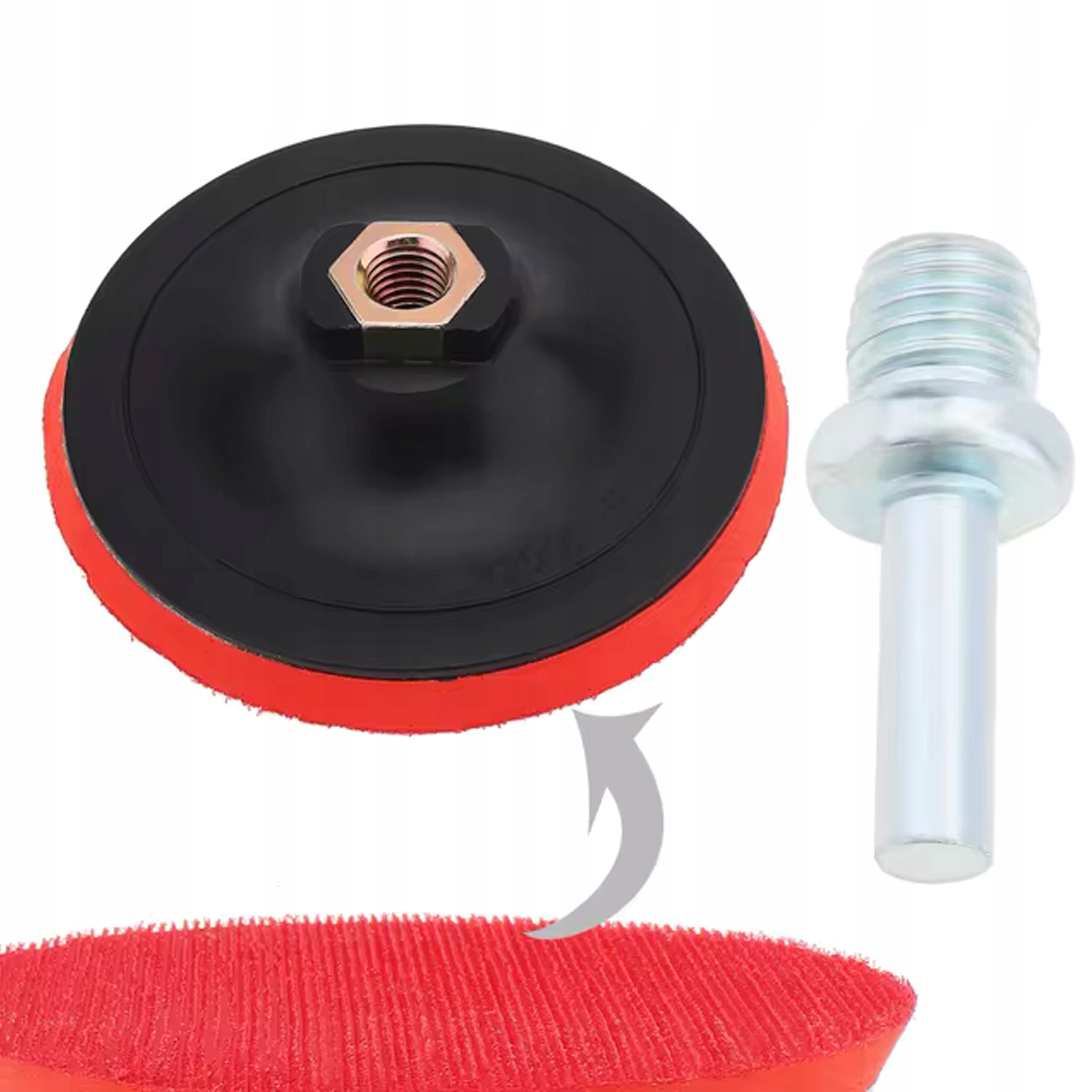 Dysk Elastyczny Z Rzepem 125mm Tarcza Na Szlifierkę Wiertarkę Adapter M14