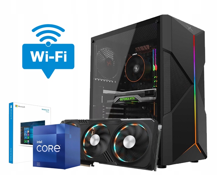 KOMPUTER DO GIER GAMINGOWY i5 12400 32GB RADEON RX6600 8GB SSD 1TB W11 RGB
