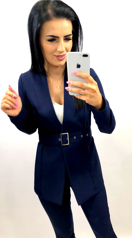 Garnitur damski z paskiem i klamrą GRANAT XL Rozmiar XL