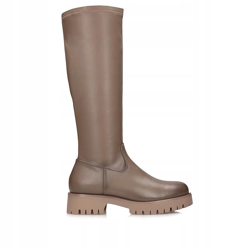 Stylové dámské kozačky na plochém podpatku Potocki 25-12729KH