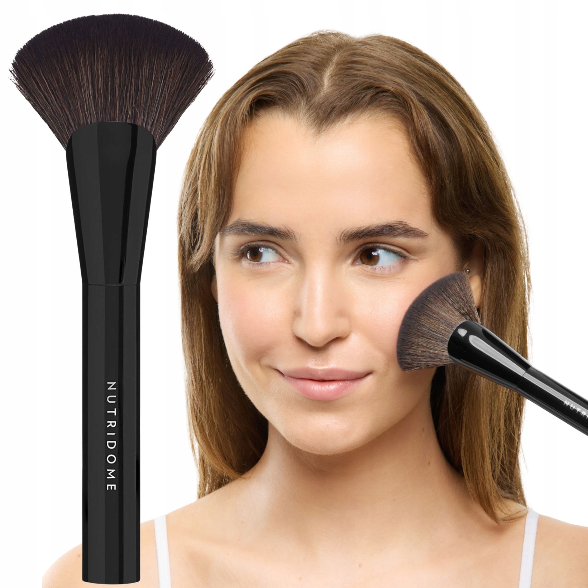 Wielofunkcyjny pędzel do nakładania różu bronzera makijażu Makeup Nutridome