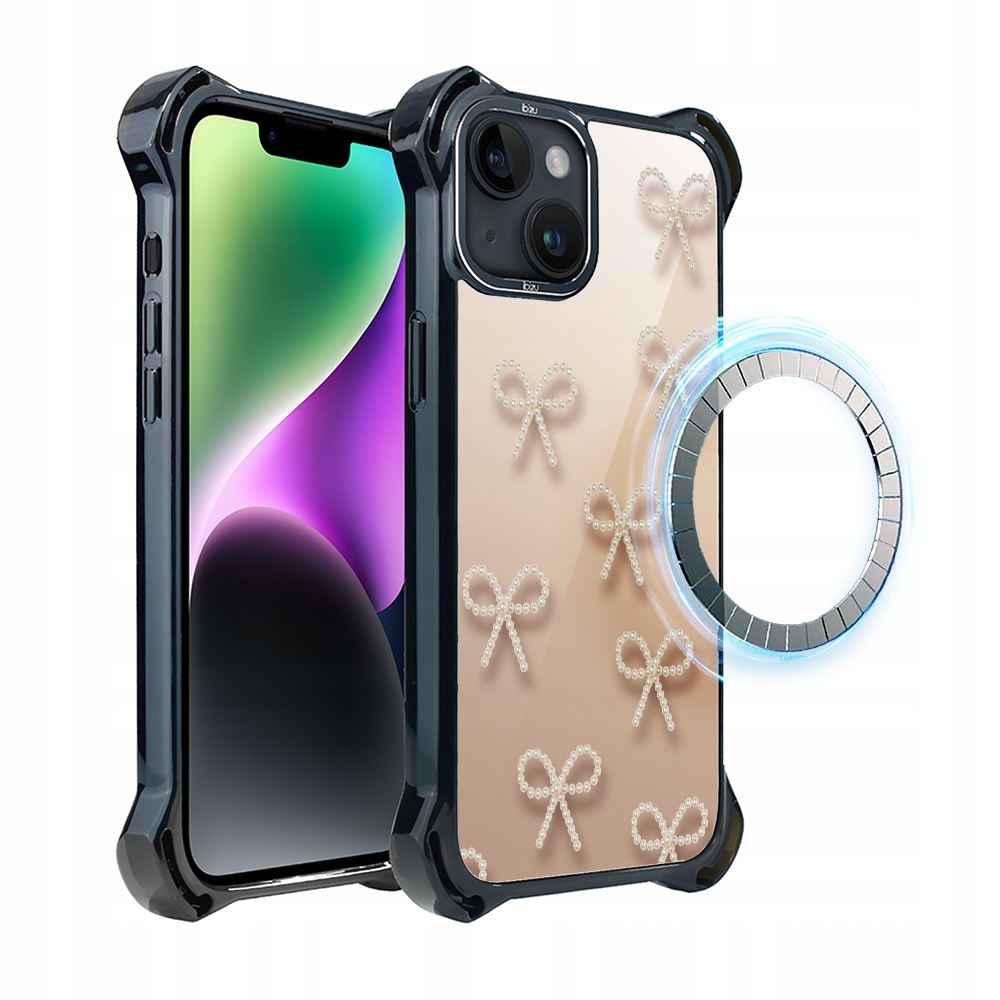 Pouzdro Ibizu DropGuard Ultra s MagSafe a perleťovými mašličkami pro iPhone 14 Plus