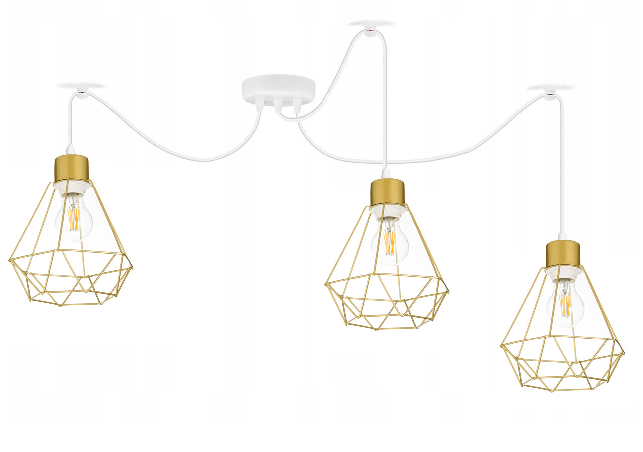 závěsné stropní svítidlo Zwis Loft stínidlo 3xE27 Pavouk