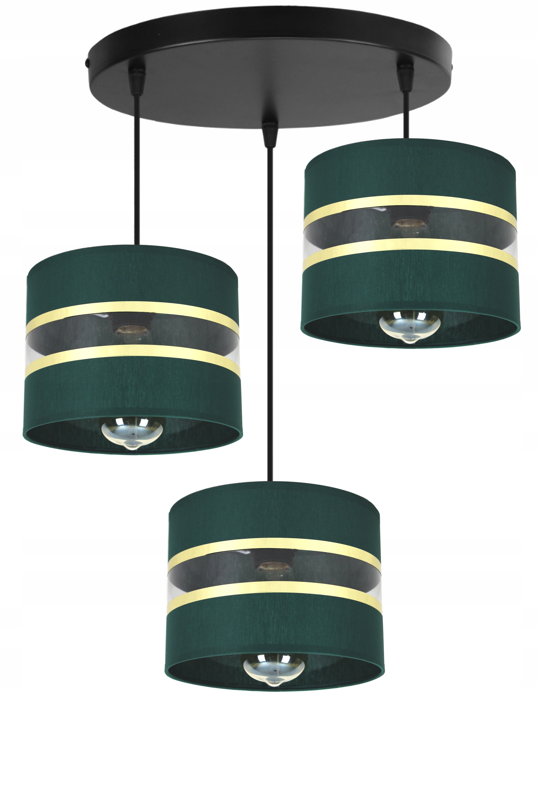 

Lampa Wisząca Żyrandol Plafon Zielony + Złoto Led