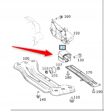 Polštář Převodovky Mercedes 722.9 Aso