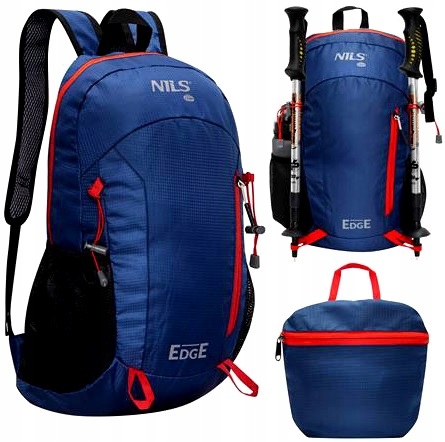 Granatowy Plecak Turystyczny 22 L Nils Camp NC1724 Edge Lekki Składany