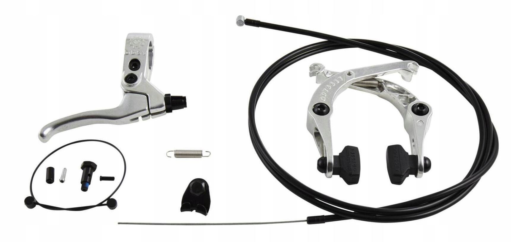 Hamulec Bmx U-brake Odyssey Springfield srebrny zestaw