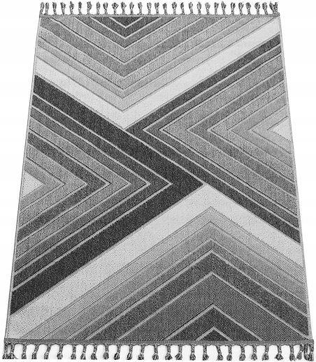 Koberec 140x190 Boho Obývací Pokoj Ložnice Šedý Berber