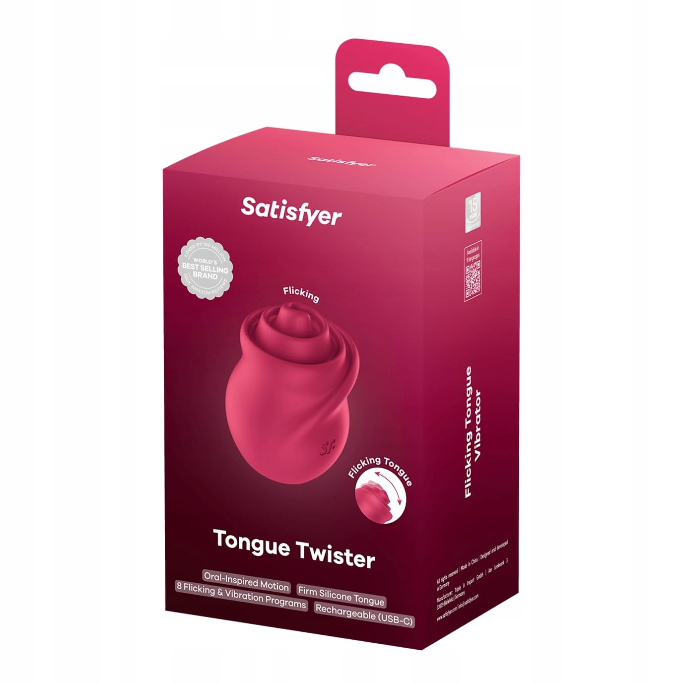 SATISFYER Tongue Twister Wibrator Dla Kobiet 8 Trybów Wibracji — miniatura 4