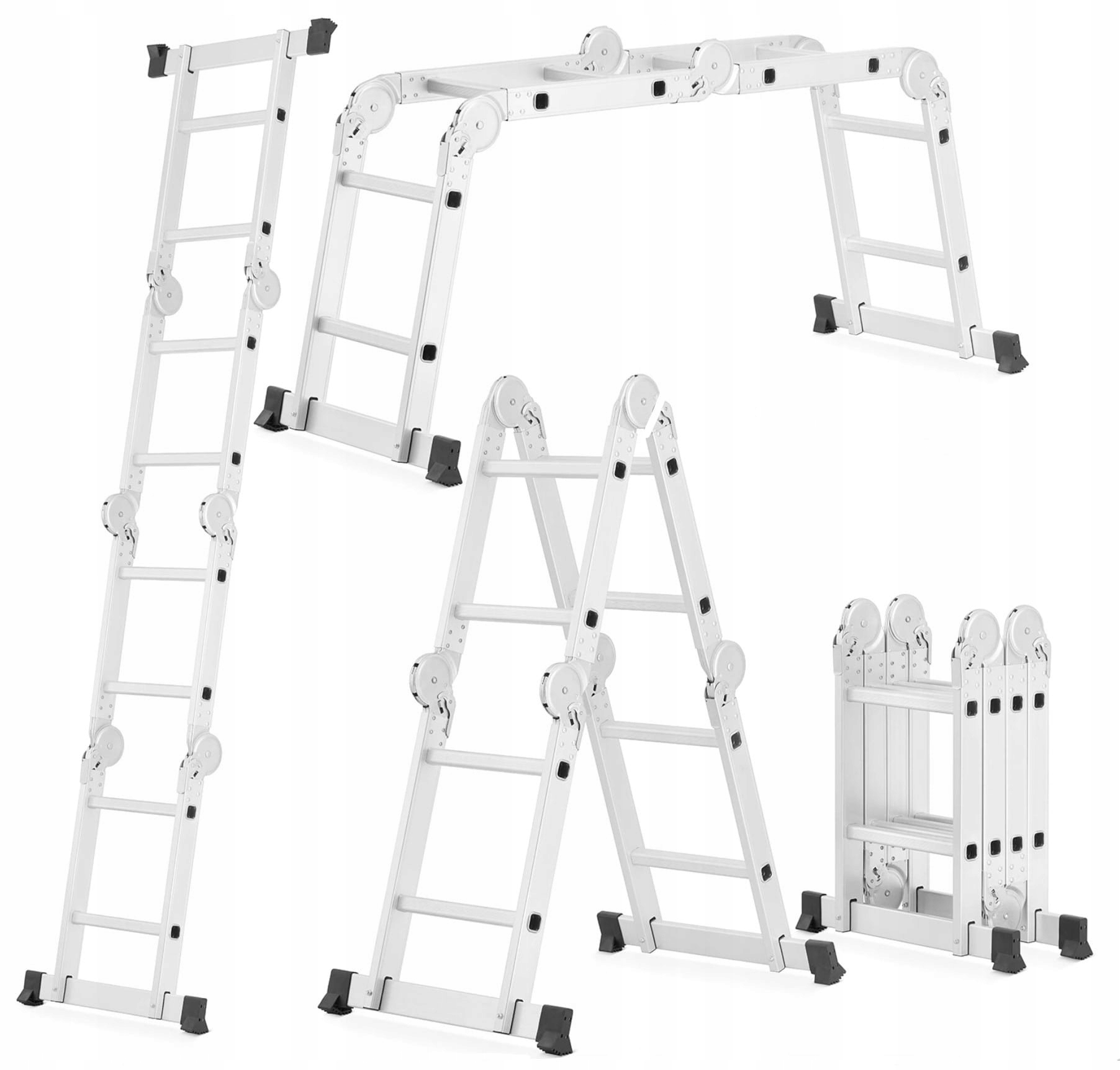 Žebřík hliníkový, skládací, multifunkční, rozkládací, 4x2 Higher
