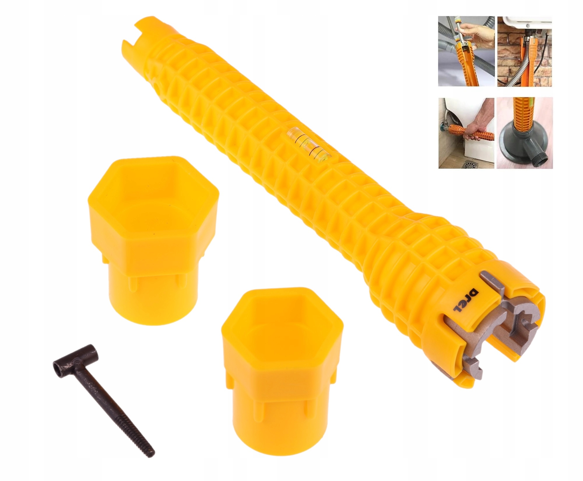 KLUCZ HYDRAULICZNY UNIWERSALNY MONTAŻOWY 8 w 1 DO RUR DO BATERII ZLEWÓW