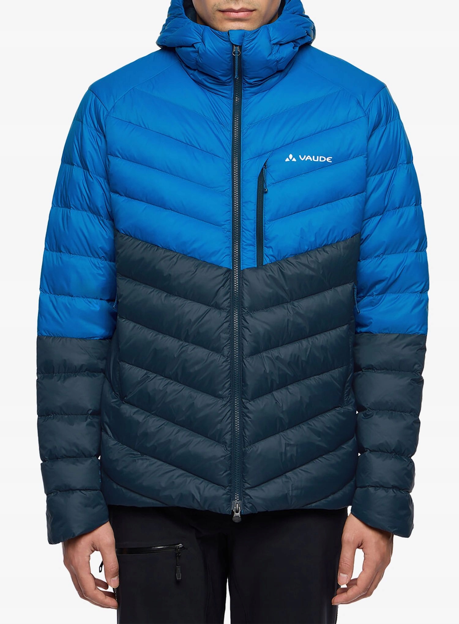 Péřová bunda Vaude Monviso Down Hooded Jacket radiate blue S