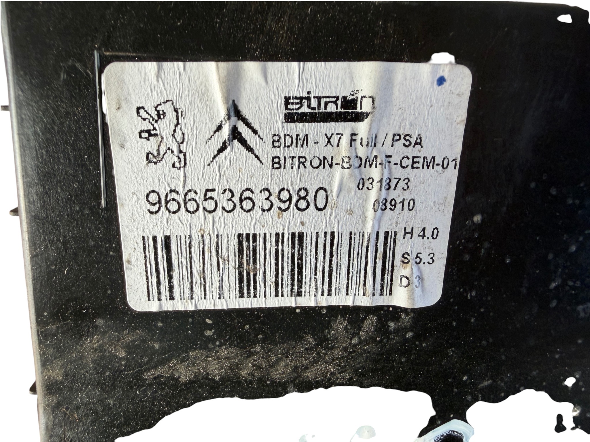 module control unit seat CITROEN C5 III X7 9665363980