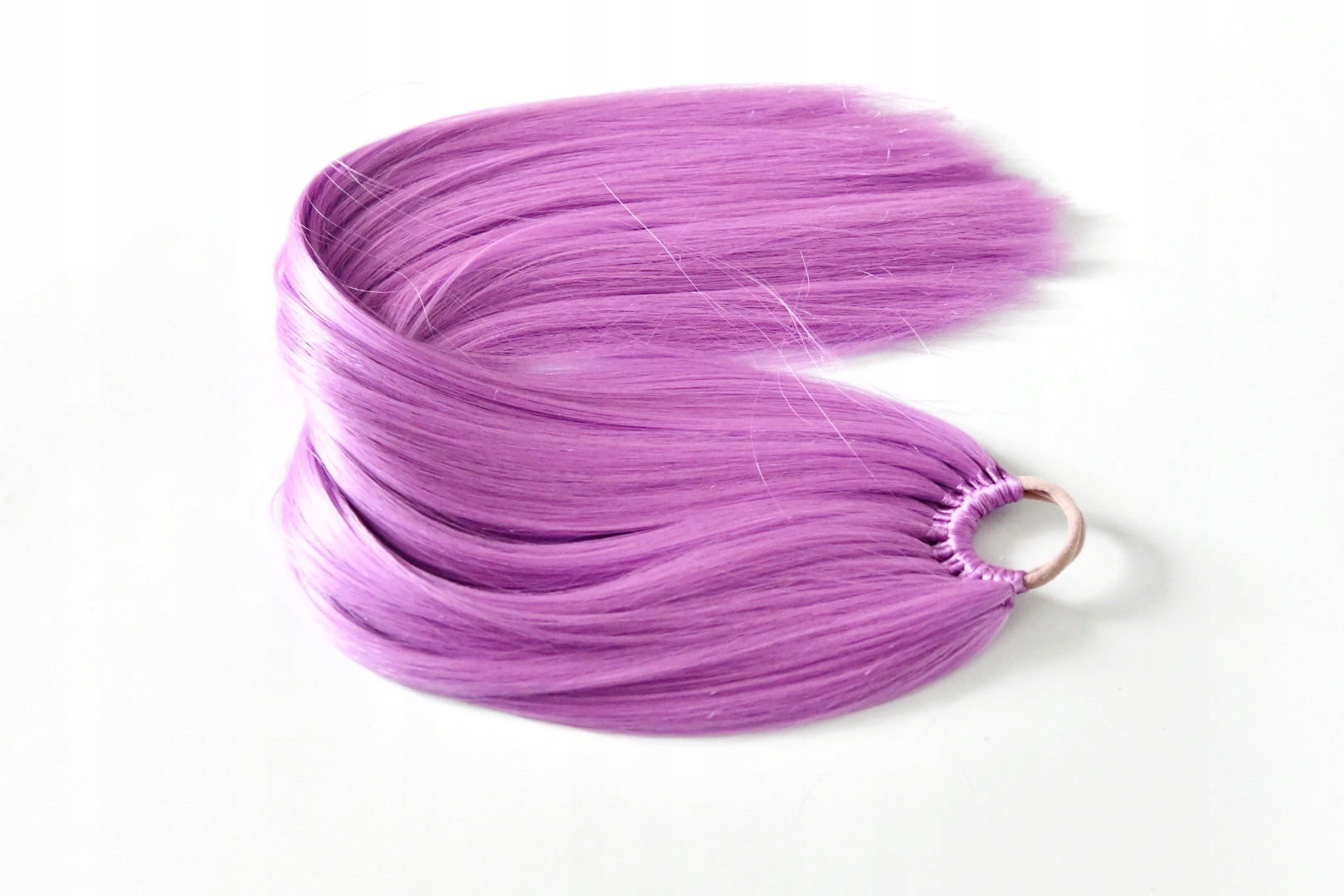 Culík na gumičce, prodloužení culíku světle fialový L 120g