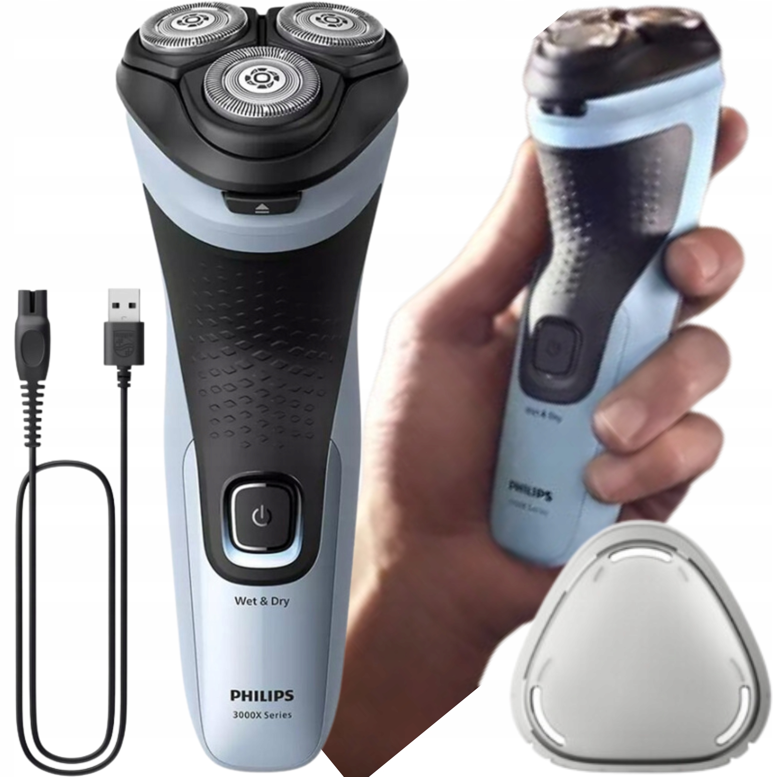 Bezprzewodowa Golarka Maszynka Do Golenia Zarostu Brody Trymer Philips 2W1