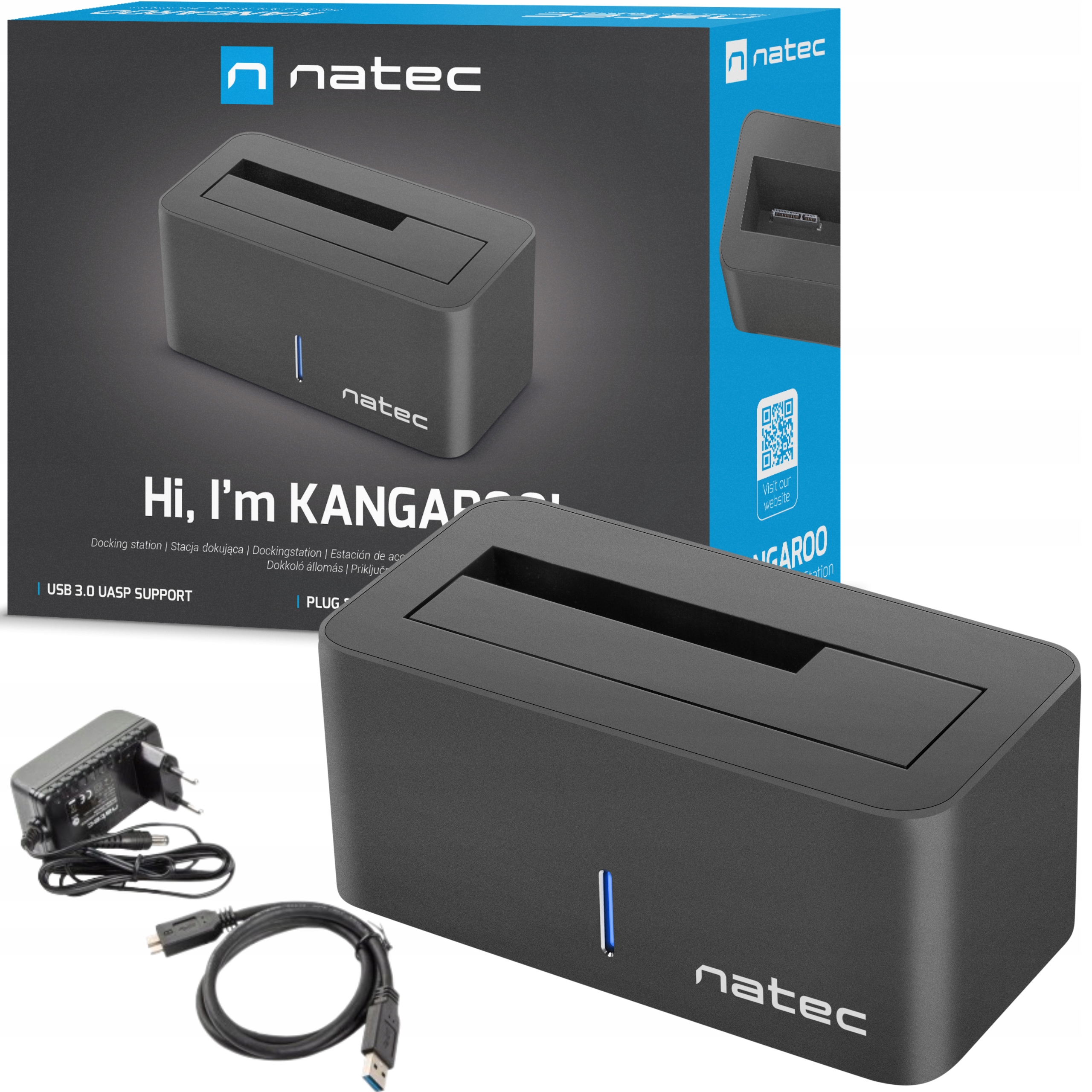 Stacja Dokująca Hdd Natec 2.5/3.5"USB 3.0 Zasilacz