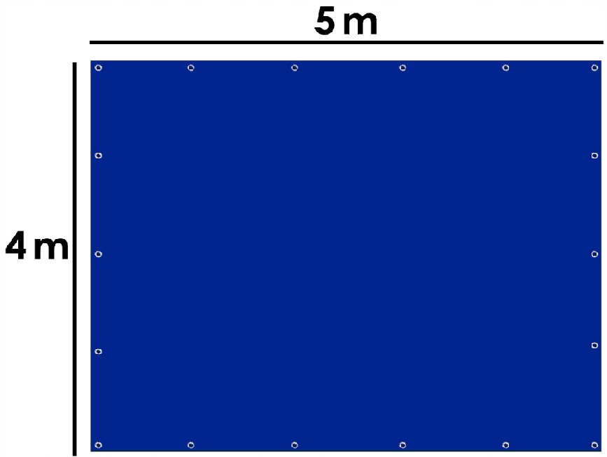 PLANDEKA Płachta 4x5 NIEBIESKA Ochronna Wodoodporna UV Kod producenta GRUBA PLANDEKA 4 x 5 m