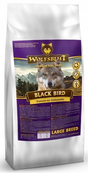 Levně Wolfsblut Dog Black Bird Adult Large – krůta a batáty 12,5 kg
