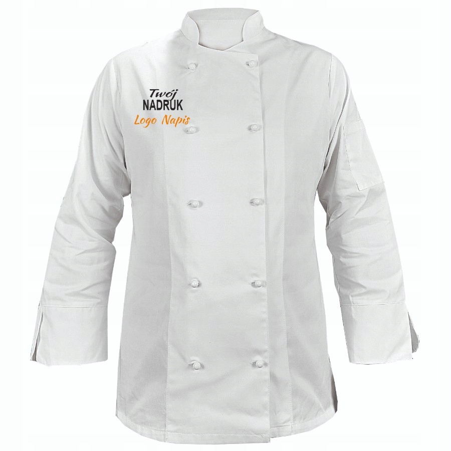 Dámská kuchařská Mikina , bílá, s potiskem vašeho loga, velikost S